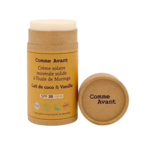 5290143-7948203-47e915c5ec621e.webp Crème solaire minérale SPF30 à l’huile de Moringa Lait de coco & Vanille