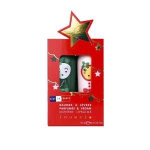 6202671729076263-LG.jpg Lot de 2 Baumes à Lèvres Étoile de Noël Cerise et Sucre d’orge