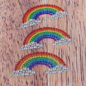 3 autocollants Arc-en-ciel en pierre de rhin