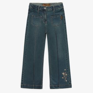 F23C3805C-00_F2_51010b15-4054-4808-83ff-267ff421eee9.jpgv1748007655 Pantalon coupe décontractée à jambes larges en denim foncé léger, enfant