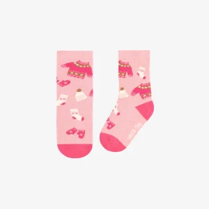 F24B9010B-100_F2_a675c71a-f512-4d35-b1bb-86a7f5177a3f.jpgv1747923724 Chaussettes roses avec motif automnal, bébé