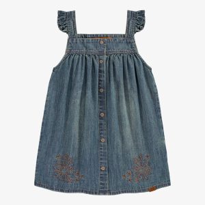 F24C3809C-100_F2_fcd1c656-d01b-4c2a-b08f-cf4462a5d4b3.jpgv1747923686 Robe chasuble en denim, bleu moyen, enfant
