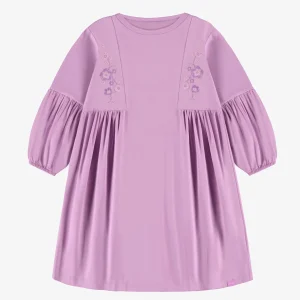 F24C5406C-100_F2_dd8eb925-3e30-475e-96d7-ce3968bc077a.jpgv1747923697 Robe mauve avec fronces en jersey extensible, enfant