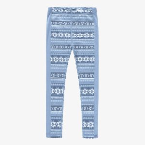 F24C7507C-100_F2_928eaa4e-cac8-4390-8f4e-bdbfac5afda1.jpgv1747923727 Legging bleu à motifs en laine mérinos, enfant
