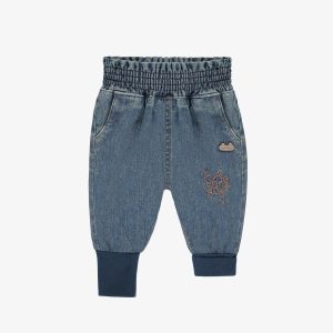 F24L3802L-100_F5_3e728cbd-fb72-465d-862b-283687508e79.jpgv1747923676 Pantalon coupe ample de style jogger en denim léger bleu moyen, naissance