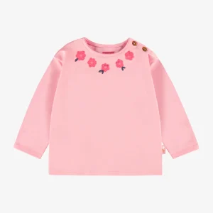F25B3404B-F2.jpgv1753220786 T-shirt rose à motif floral, bébé