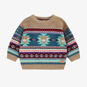 F25B3704B-F2.jpgv1754945781 Chandail beige en tricot avec motifs, bébé