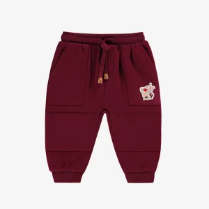 F25B3707B-F_7a1fd253-c13d-46fa-8b0c-49ae120f9ddf.jpgv1754945214 Pantalon bourgogne style jogger, bébé
