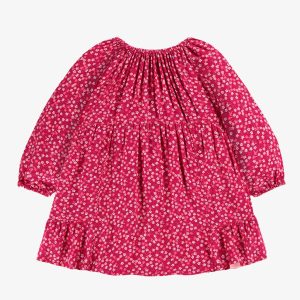 F25B5407B-F2.jpgv1753733803 Robe rose framboise à motif floral, bébé