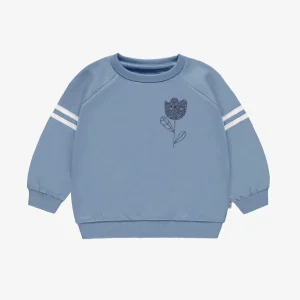 F25B5415B-98_F.jpgv1755192932 Chandail bleu en molleton avec fleur, bébé