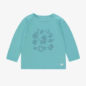 F25B5421B-98_F.jpgv1752677375 T-shirt turquoise à motifs western, bébé