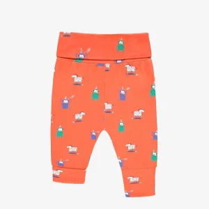 F25B6104B-98_F2.jpgv1751464078 Pantalon évolutif orange à motifs de singes et de zèbres, bébé