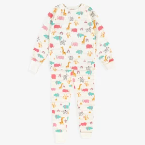 F25C1001C-98_Kit3.jpgv1751421264 Pyjama deux pièces crème à motifs d’animaux, enfant