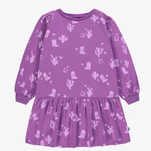 F25C3605C-98_F2.jpgv1754944593 Robe mauve à motifs western, enfant
