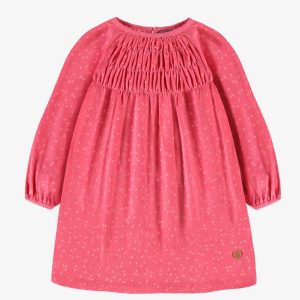 F25C4006C_F4.jpgv1756411144 Robe rose à motifs, enfant