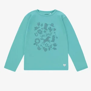 F25C5423C-98_F2.jpgv1752608934 T-shirt turquoise à motifs western, enfant