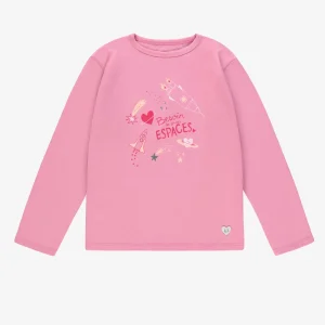 F25C5424C-98_F2.jpgv1752609210 T-shirt rose à motifs de l’espace, enfant
