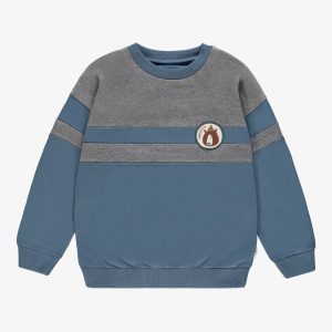 F25C5508C-98_F.jpgv1754955494 Chandail bleu et gris en molleton, enfant