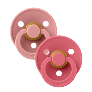 Suces BIBS en Caoutchouc - Rose Poudre/Corail - 6-18 mois