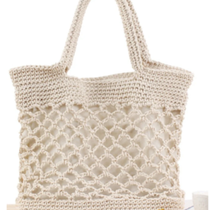 Image1.png Sac cabas crochet sac plage tressé BLANC