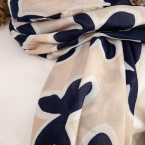 Foulard Imprimé floral Beige