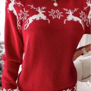 Image5-1.png Pull de Noël rouge et blanc