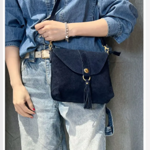 Sac à bandoulière en daim MARINE