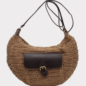 Image9.png Sac bandoulière minimaliste demi-lune avec poche BRUN