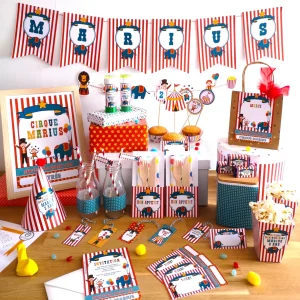 Kitanniversairepersonnalisethemecirqueenfantsaimprimertetedecoucouparentsecolecopains.jpgv1670591449 Kit anniversaire "Cirque" personnalisé