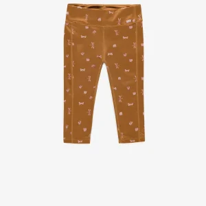 MicrosoftTeams-image_37_55e57c3e-3533-406f-83e7-49577fb8a992.jpgv1748007571 Legging ¾ brun à motifs en polyester, enfant