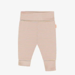 MicrosoftTeams-image_657_2c4a064a-b324-4ba7-8d5b-2cfb8364bc78.jpgv1748007604 Pantalon évolutif orange rayé en jersey extensible, bébé
