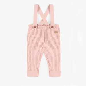 MicrosoftTeams-image_745_54fcced7-ff45-44cd-9e93-161e8fc6a163.jpgv1748007681 Pantalon de maille rose à bretelles en imitation cachemire, naissance
