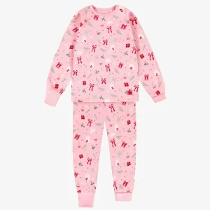 Pyjama-deux-pieces-rose-motifs-festifs-enfant-jpeg.jpgv1759761544 Pyjama deux pièces rose à motifs des Fêtes, enfant