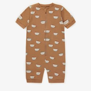 S23C1702C-29_F_0800db5e-f0cc-4eac-85bc-6e9f70aa6e6e.jpgv1748007413 Pyjama brun une pièce avec tasses en coton, enfant