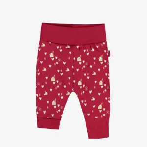 S24B6006B-100_F_4b5389d7-b05b-4d76-a241-cb97ae511a48.jpgv1748007495 Pantalon évolutif rouge à motif de petits cœurs crème en jersey, bébé