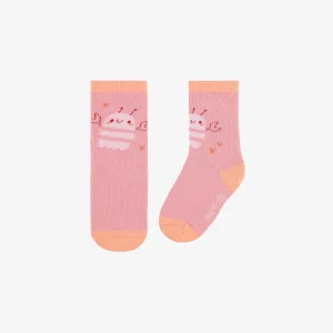 S24B9003B_2_5bfa9109-3ea8-4ab0-8749-e952624616eb.jpgv1748007488 Chaussettes roses avec illustration d’écrevisses aimables, bébé