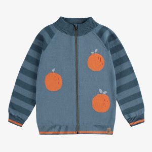 S24C4101C-100_F4_0a7105b5-aa5e-4ef8-9542-619c13bdd0fc.jpgv1748007461 Chandail de maille à manches longues bleu avec motif jacquard, enfant