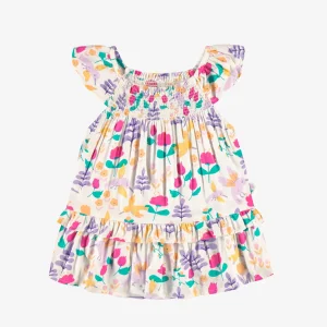 S25B3207B_F3_098d9a30-760e-42ff-93ec-5c2af8b0a5c3.jpgv1748007324 Robe blanche en viscose à motifs de fleurs et colibris, bébé