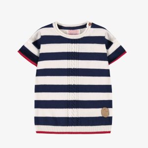 S25B3407B_F2_7d488752-3d7d-4507-86fd-95cf3bb80355.jpgv1748007274 Robe crème et bleue à rayures, bébé