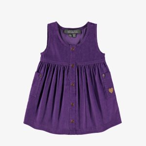 S25B3806B-F_4d502424-1bac-4acc-a2c2-4d8bd74b8f66.jpgv1748974857 Robe chasuble mauve en velours côtelé, bébé