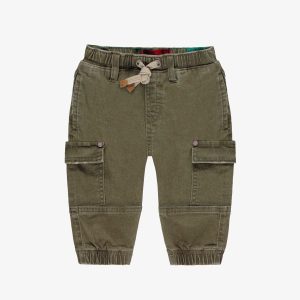 S25B3908B_F2_ad29a29a-8359-4ba0-95a2-45dfb065d858.jpgv1748007331 Pantalon vert en denim extensible avec poches cargo, bébé