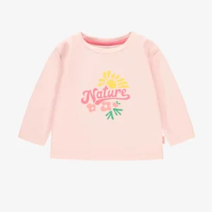 S25B5405B-F2_cc8fb64e-04b8-4f56-aa25-1bc28e807a99.jpgv1748007340 T-shirt rose en jersey avec illustration, bébé