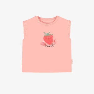 S25B5426B-F2_8a38221a-6b6d-44e1-9153-f5614f3b121d.jpgv1748007346 T-shirt sans manches rose avec illustration, bébé