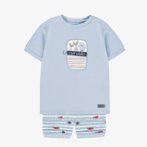 S25C1901C-100_Kit2_c3497c46-357d-4b69-9fd2-177cda4fb780.jpgv1748007323 Pyjama deux pièces bleu avec illustration et motifs, enfant