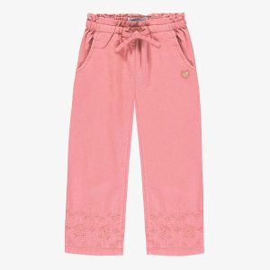 S25C4007C-100_F4_804df503-7025-4369-baa5-66248e701a17.jpgv1748007329 Pantalon rose avec broderies anglaises, enfant