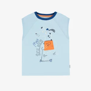 S25C5516C-100_F2_380d22be-2c03-4da7-b8e5-ab11b1da48f3.jpgv1748007364 T-shirt sans manches bleu avec illustration, enfant