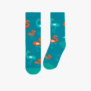 S25C9101C-100_F2_881e8b53-94fe-4581-885e-3b1c34966c39.jpgv1748007364 Chaussettes turquoise avec motif, enfant