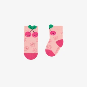 S25L9002L_F_5a6156f4-d865-4ea0-841e-ffc6f7e31129.jpgv1748007362 Chaussettes roses à motifs, naissance