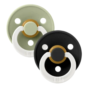 Suces BIBS en Caoutchouc - Sauge/Noir (Glow) - 0-6 mois