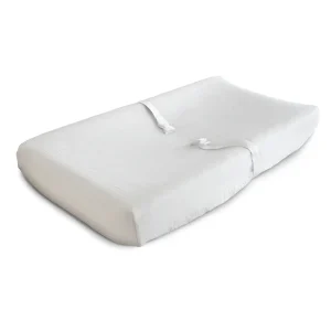White_ChangingPadCover.webpv1742402769 Drap pour Matelas à Langer en Mousseline - Blanc